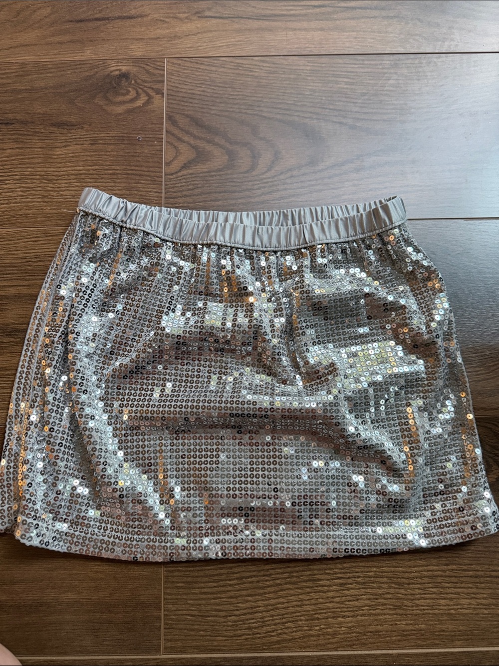 Cherokee Silver Sequin Mini Skirt
